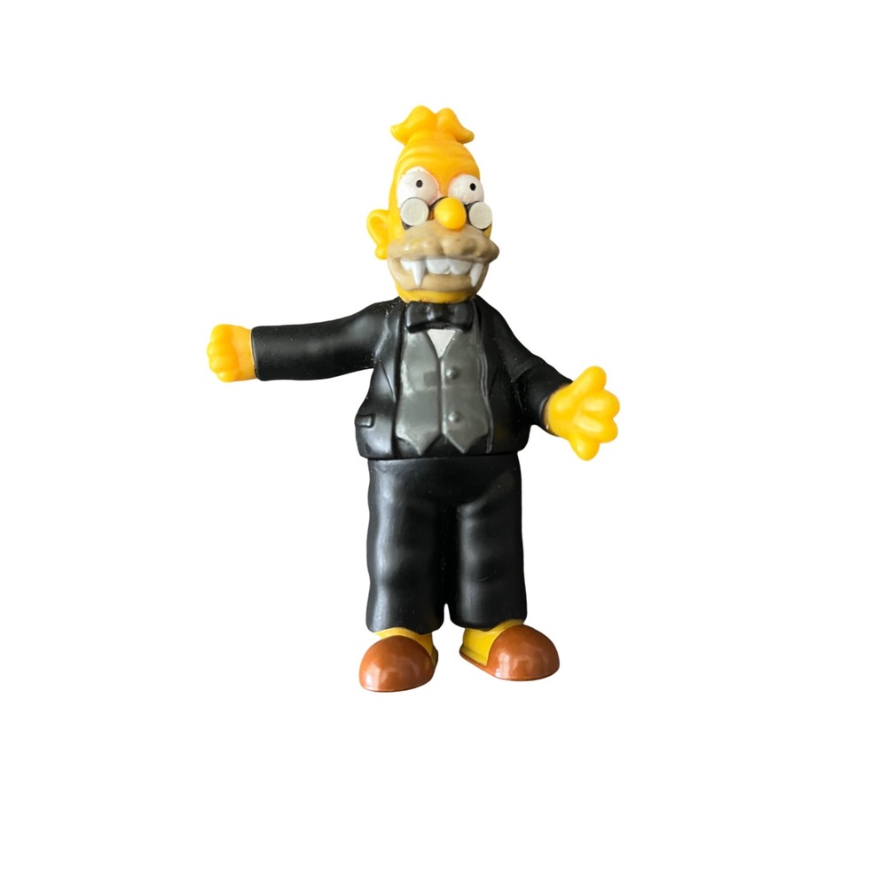 Vintage 2001 Burger King The Simpsons Treehouse of Horror Grampa Dracula Figure